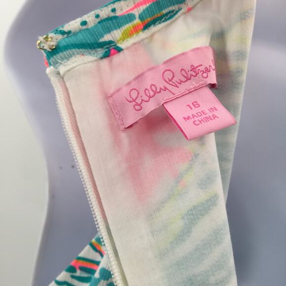 Lilly Pulitzer Halter Neck Floral Shift Sasha Dress in Ugotta Regatta 16 EUC - Picture 4 of 6